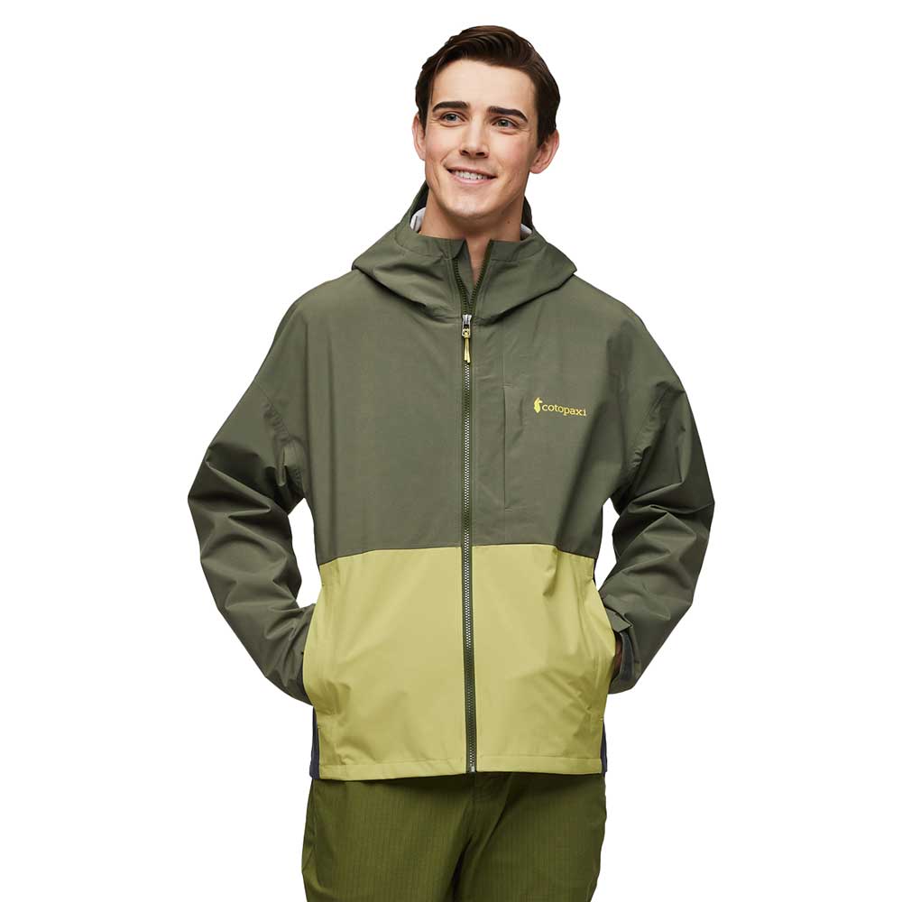 Men's Cielo Rain Jacket - Fatigue and Lemongrass