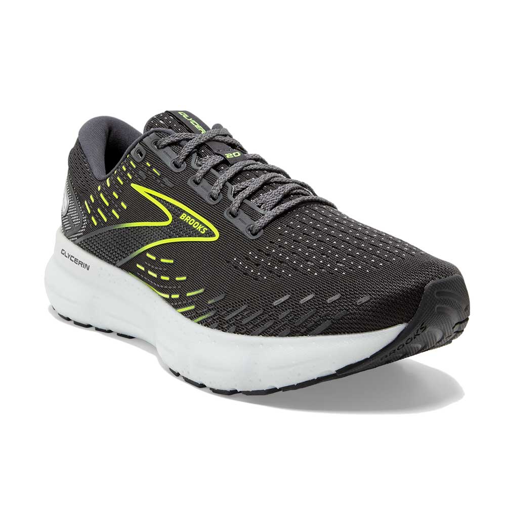 Women's Glycerin 20 Running Shoe - Ebony/White/Nightlife - Regular (B)