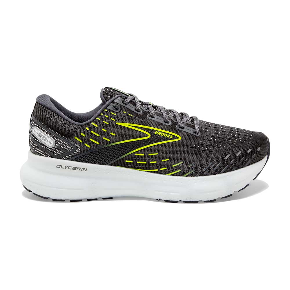 Women's Glycerin 20 Running Shoe - Ebony/White/Nightlife - Regular (B)