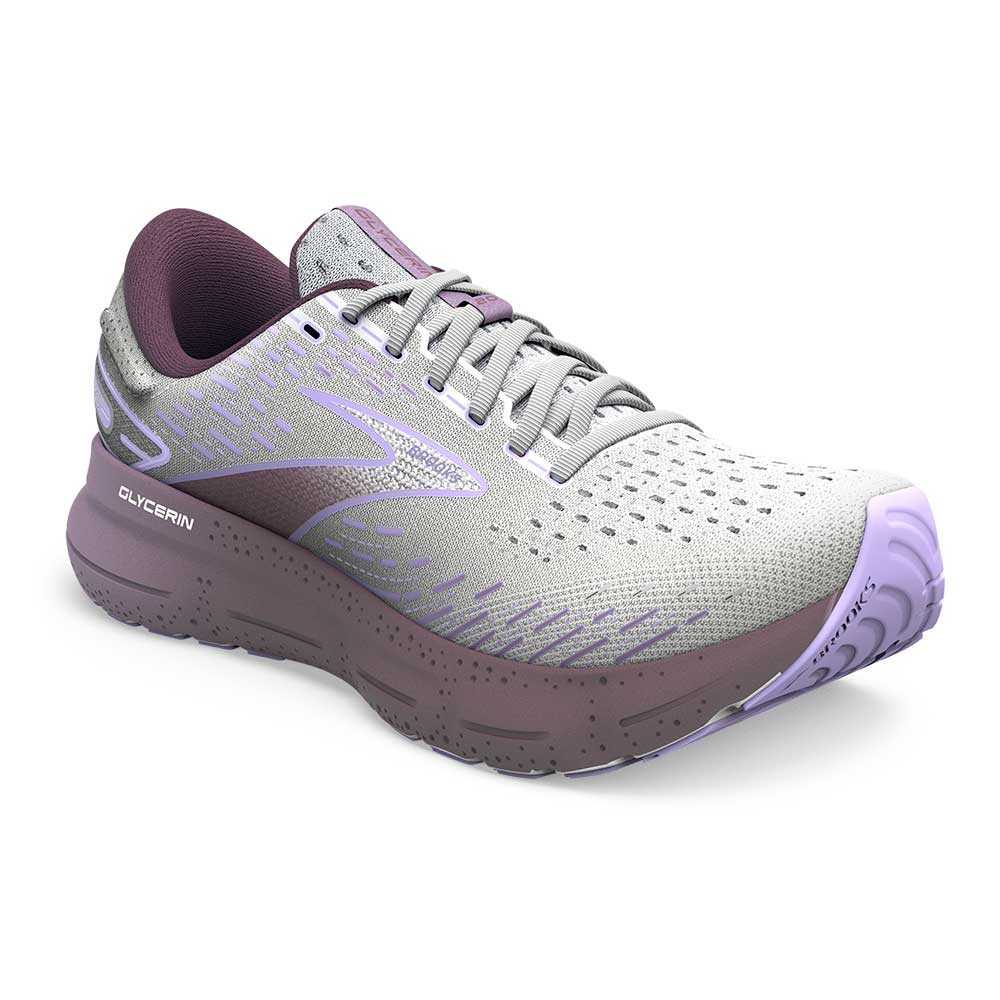 Women's Glycerin 20 Running Shoe - White/Orchid/Lavender - Regular (B)