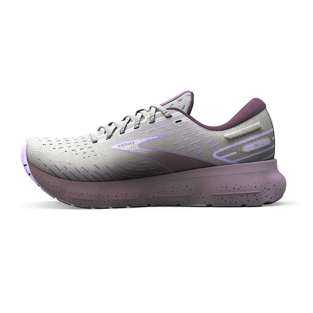 Women's Glycerin 20 Running Shoe - White/Orchid/Lavender - Regular (B)