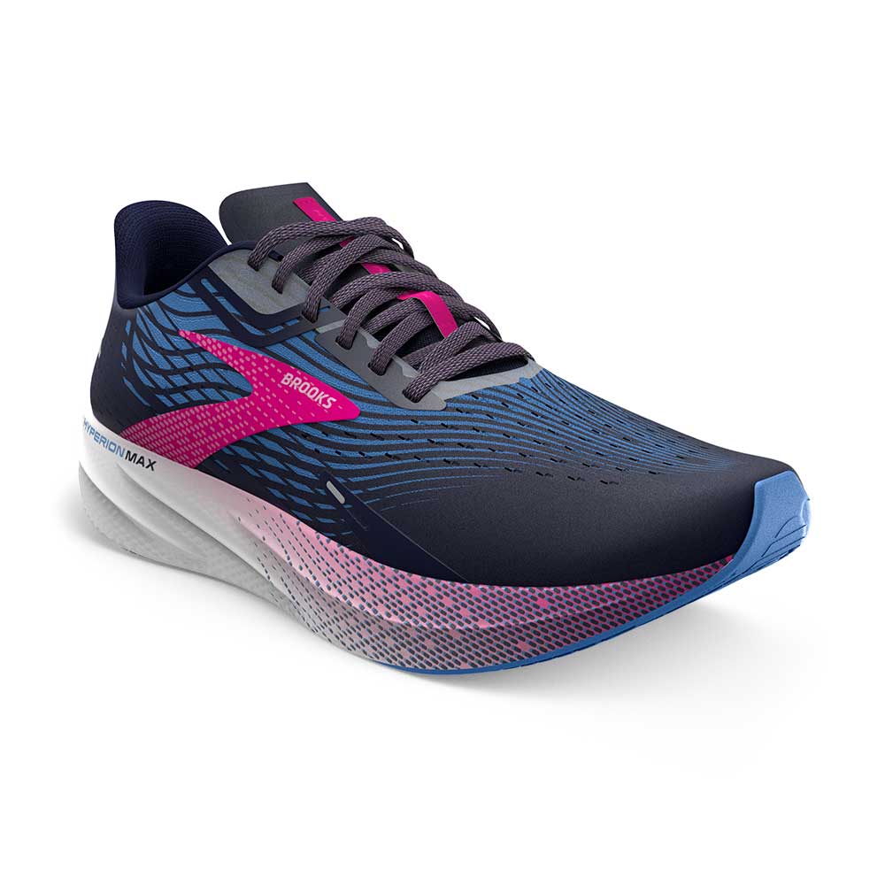 Women's Hyperion Max Running Shoe - Peacoat/Marina Blue/Pink Glo - Regular (B)