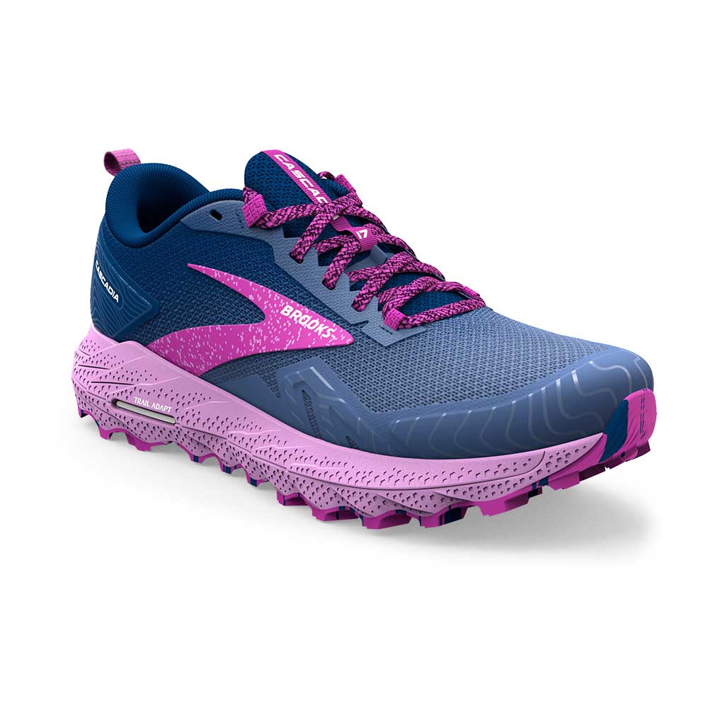 Women's Cascadia Trail Running Shoe - Navy/Purple/Violet - Regular (B)