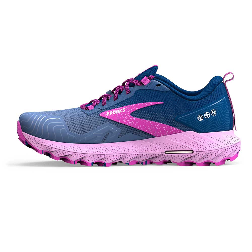 Women's Cascadia Trail Running Shoe - Navy/Purple/Violet - Regular (B)