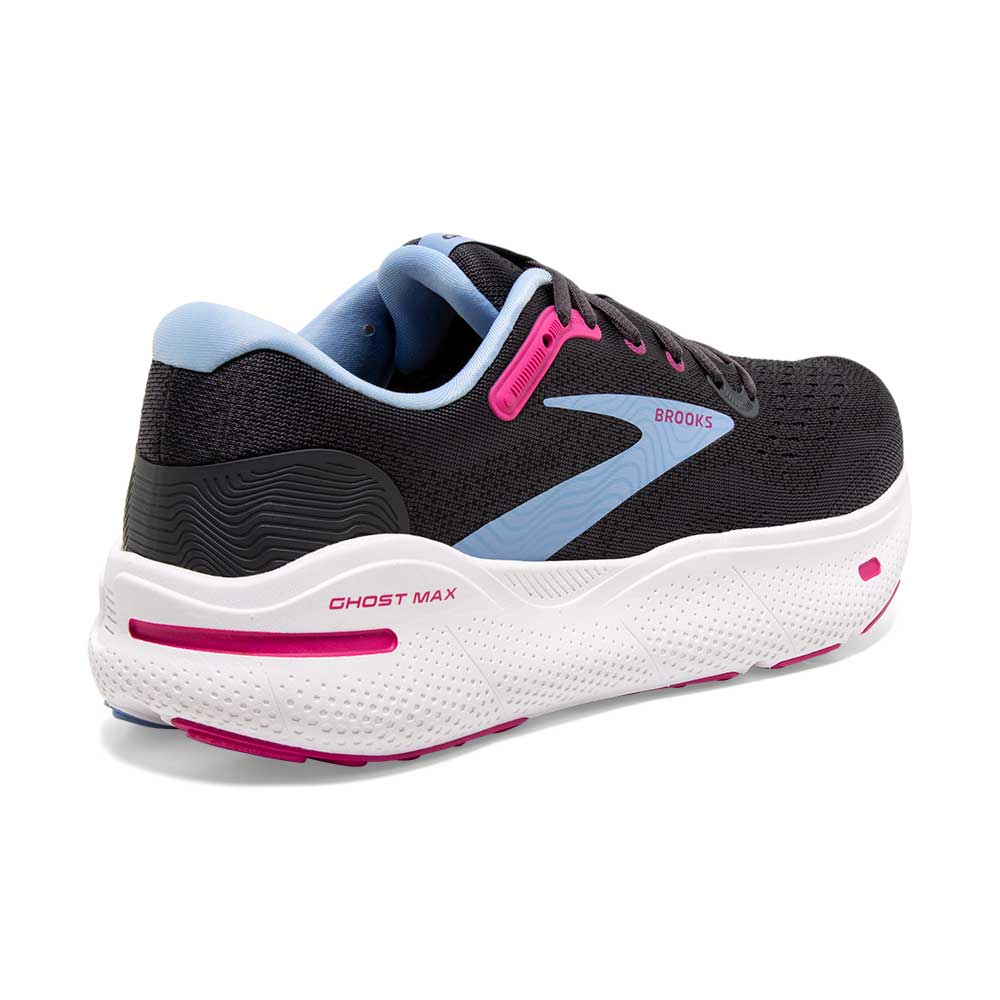 Women's Ghost Max Running Shoe - Ebony/Open Air/Lilac Rose- Regular (B)