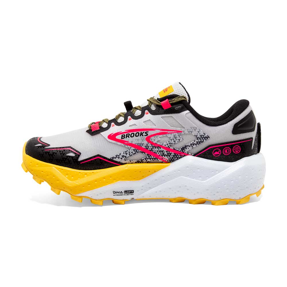 Women's Caldera 7 Trail Running Shoe - Lunar Rock/Lemon Chrome/Black - Regular (B)