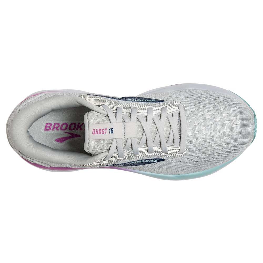 Women's Ghost 16 Running Shoe - White/Grey/Estate Blue - Regular (B)