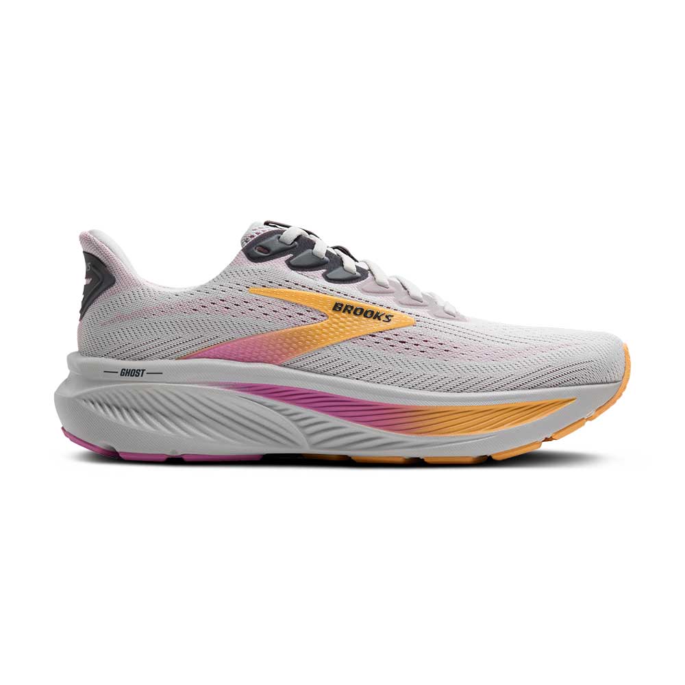 Women's Ghost 17 Running Shoe Oyster/Apricot/Pink Narrow (2A)