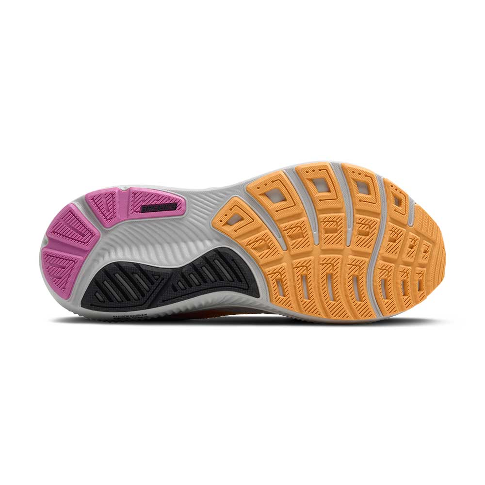 Women's Ghost 17 Running Shoe - Oyster/Apricot/Pink - Wide (D)