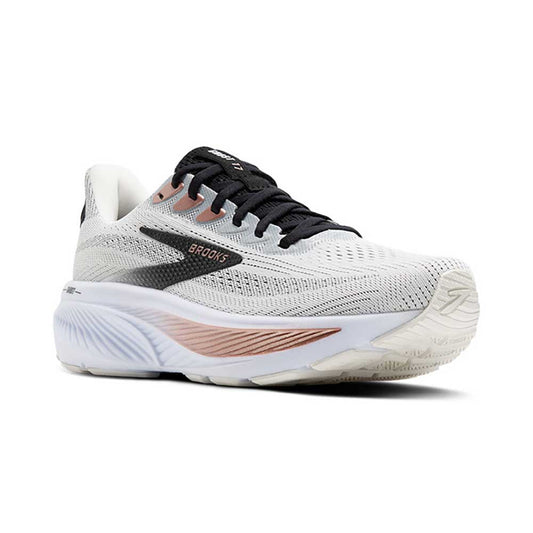 Women's Ghost 17 Running Shoe - White/Black/Rose Gold - Wide (D)