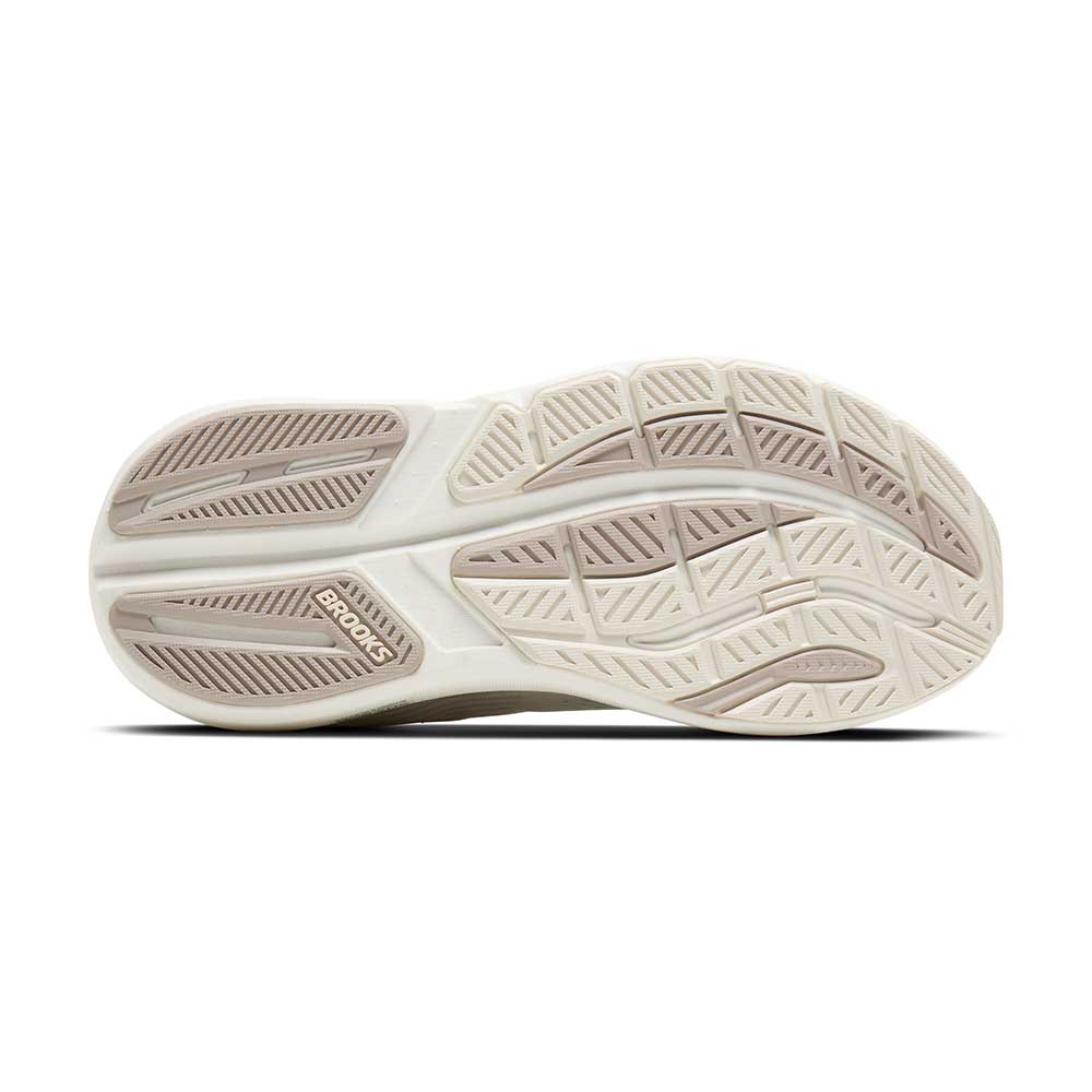 Women's Ghost Max 3 Running Shoe - Coconut/Chateau Grey/Blue - Wide (D)