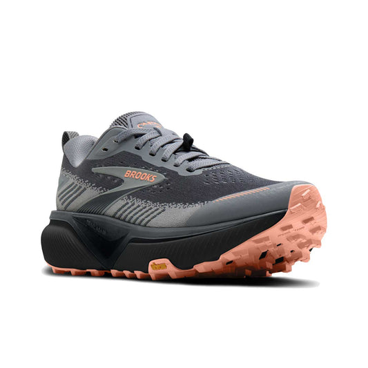 Women's Cascadia 20 Trail Running Shoe - Grey/Grey/Peach - Regular (B)