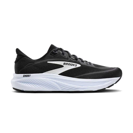 Women's Ghost 18 Running Shoe - Black/Grey/White - Wide (D)