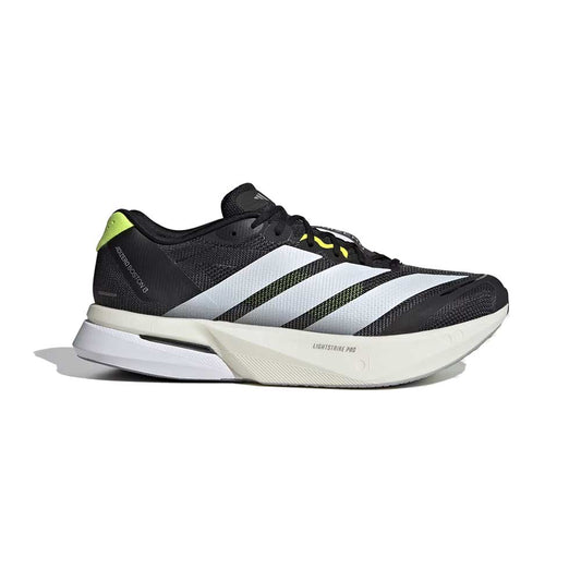 Men's Adizero Boston 13 Running Shoe - Core Black/Footwear White/Solar Yellow - Regular (D)