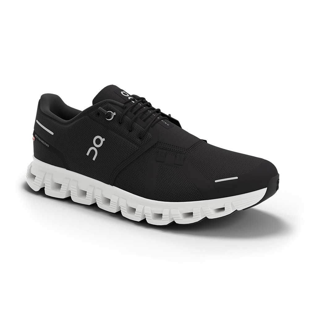 Men's Cloud 6 Running Shoe - Black/White - Regular (D)