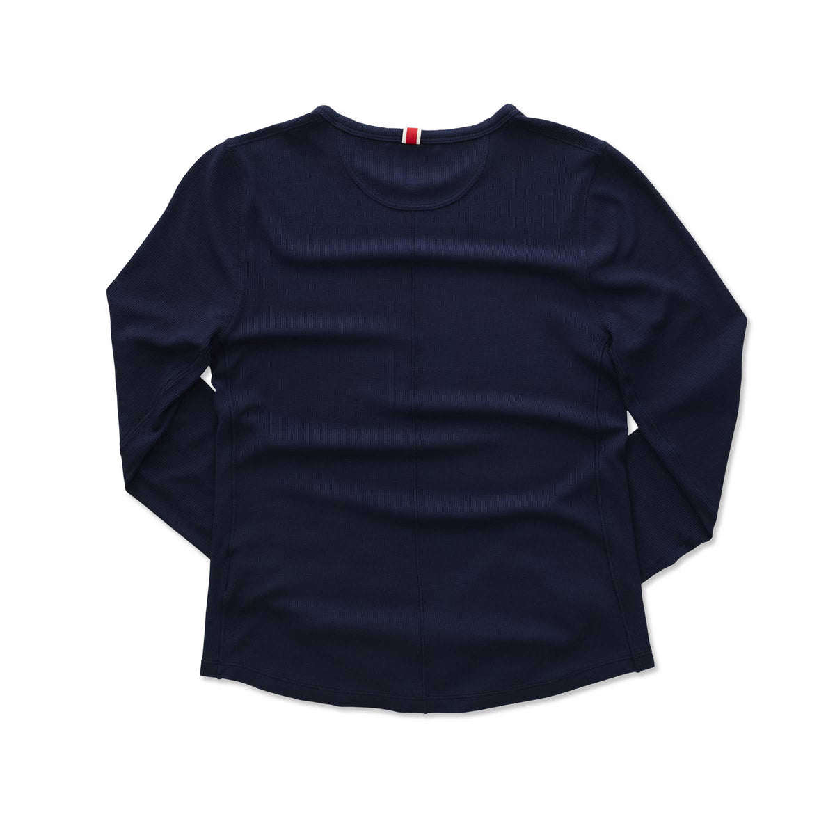 Women's Long Sleeve Rib Tee - Navy
