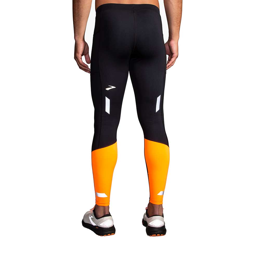 Men's Run Visible Tight 2.0 - Black/Ecru/Fluoro Flash