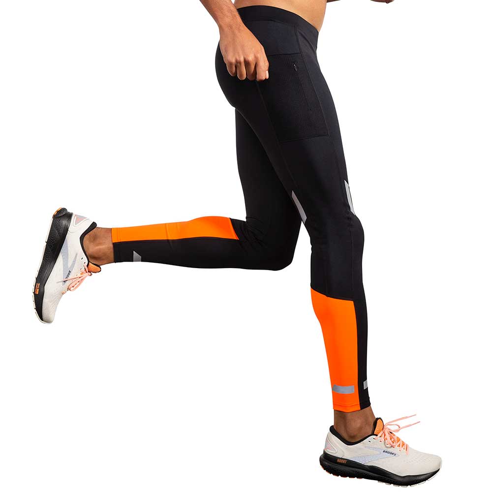 Men's Run Visible Tight 2.0 - Black/Ecru/Fluoro Flash