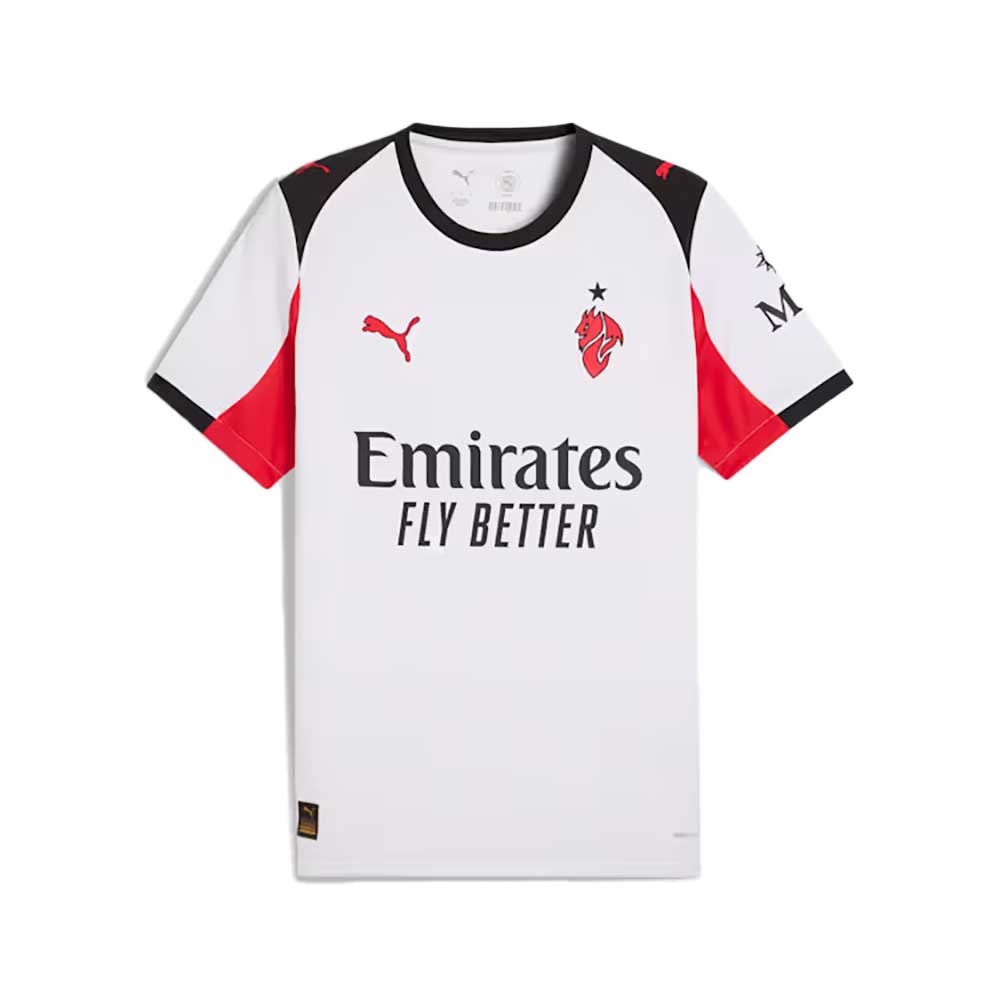 AC Milan Away Jersey Replica - Puma White/For All Time Red