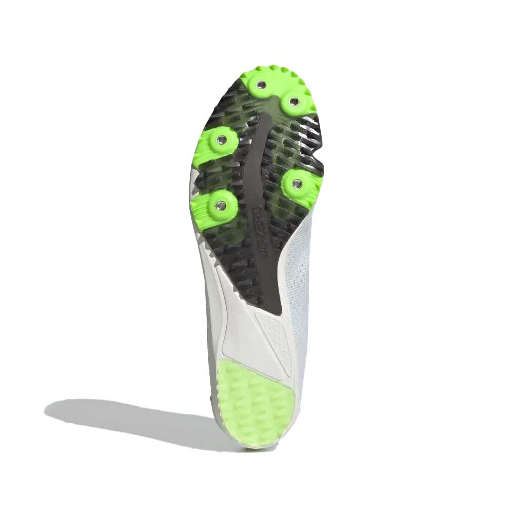 Unisex AdiZERO XC Spikes - Cloud White/Night Metallic/Solar Green - Regular (D)