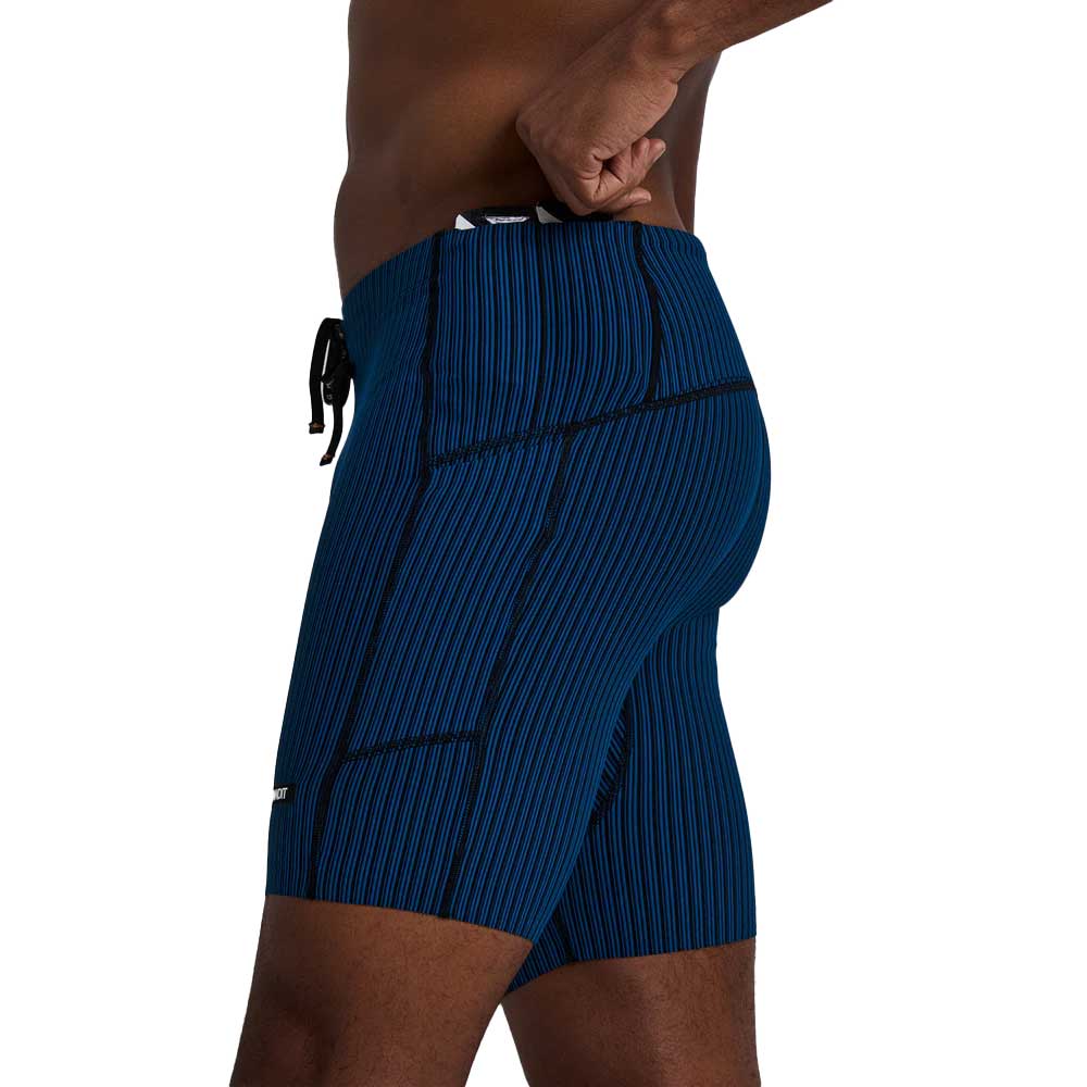 Men's Striped Cadence™ Next Gen 7 Pocket Quarter Tight - Ink Blue/Black