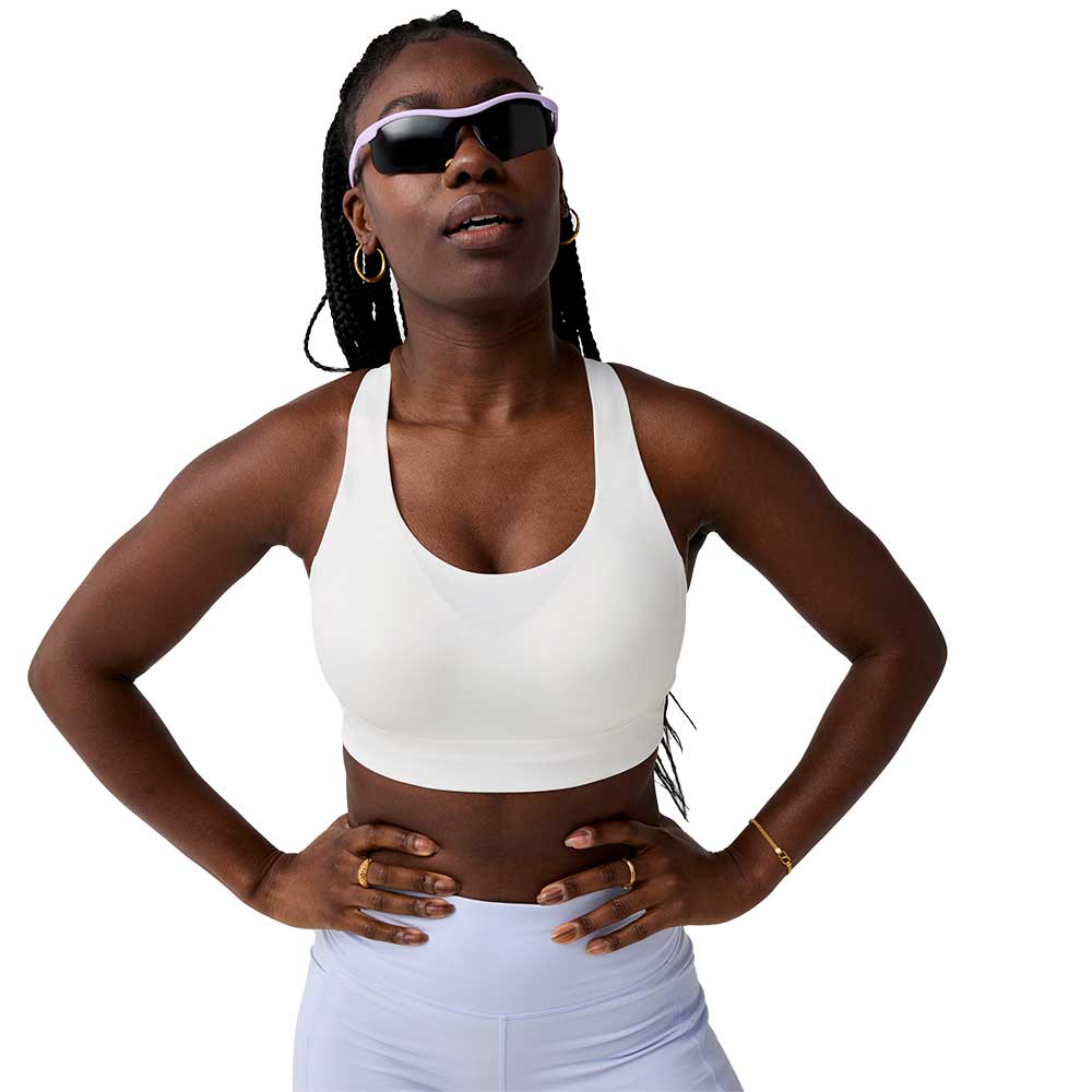Mambo Fit Sports Bra - White　 Mサイズ Women's Limitless Racerback Bra - White – Gazelle Sports