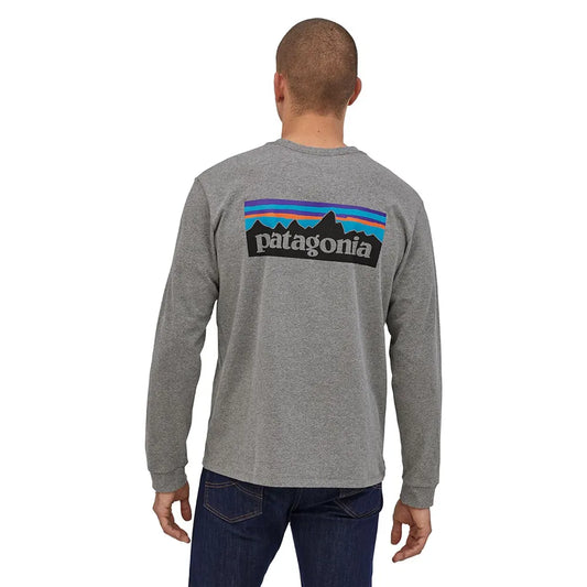 M Long-Sleeved P-6 Logo Responsibili-Tee - Gravel Heather