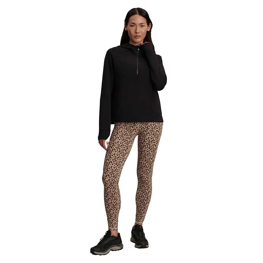 Women's Karo 1/2 Zip Hooded Sweat - Black
