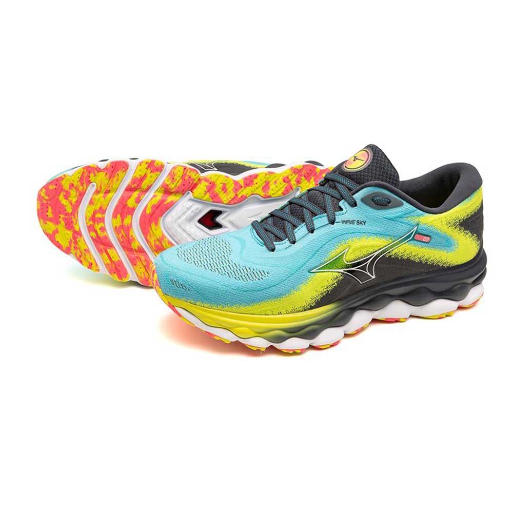 Men's Wave Sky 7 Running Shoe - Jet Blue/White - Regular (D)