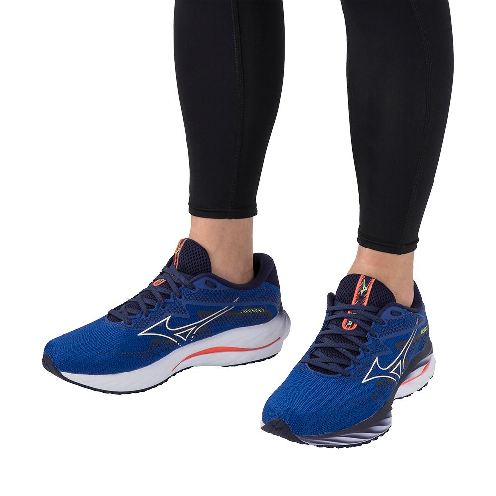 Men's Wave Rider 27 Running Shoe - Surf The Web/White - Regular (D)