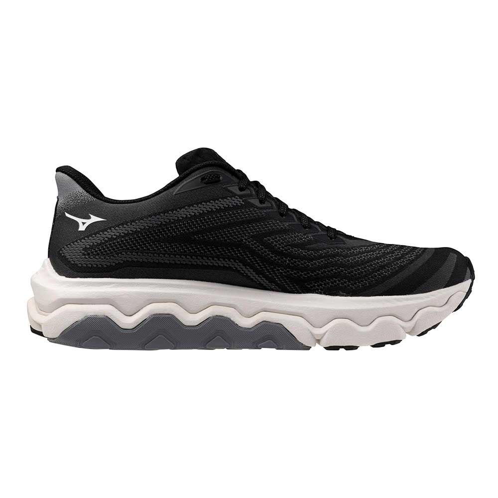 Men's Wave Horizon 8 Running Shoe - Black/White - Wide (2E)