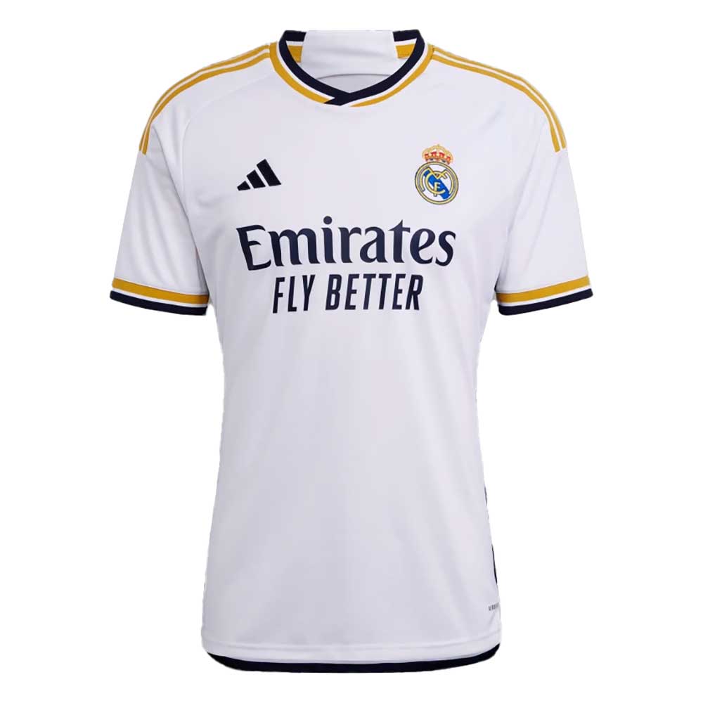 White adidas Real Madrid 23/24 Long Sleeve Home Authentic Jersey