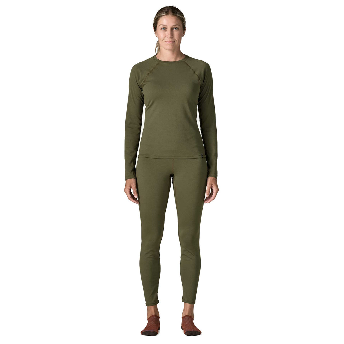 Women's Capilene Midweight Crew - Basin Green
