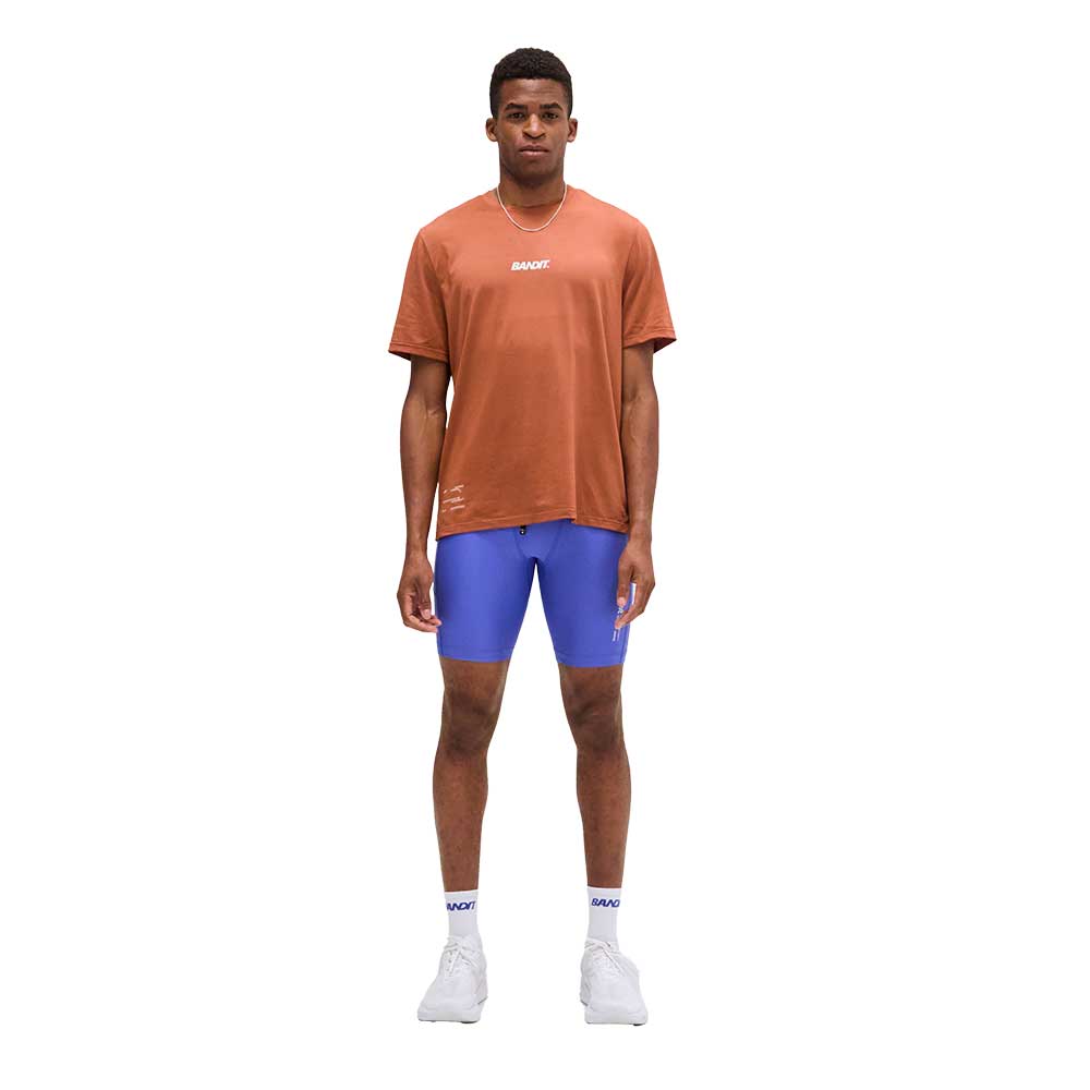 Men's Superbeam Gridlock Half Tights - Deep Peri Blue