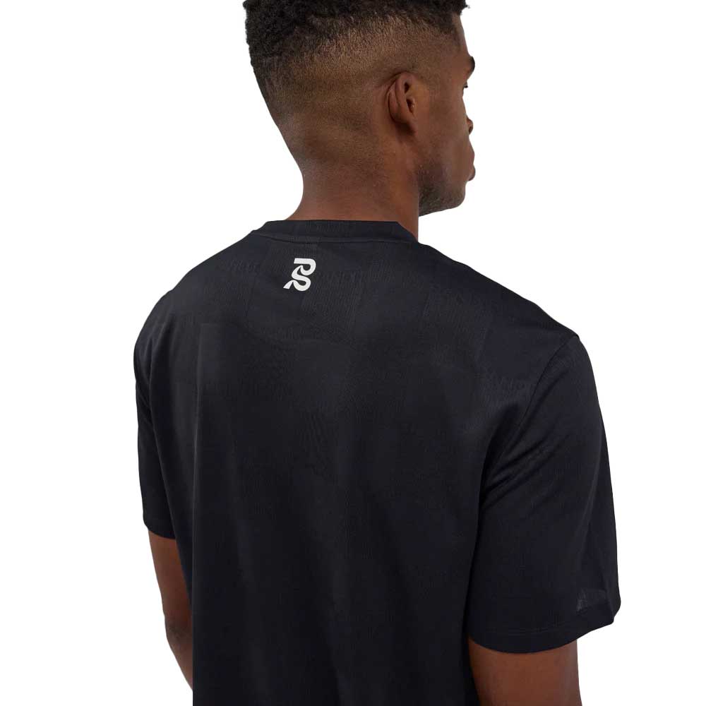 Men's Bandit Cheque Jacquard Short Sleeve Performance Tee - Black/Mauve