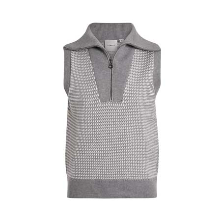 Women's Peterson 1/2 Zip Knit - Grey Melange/White