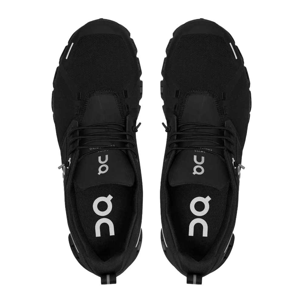 Men's Cloud 5 Waterproof Running Shoe- All Black- Regular (D)