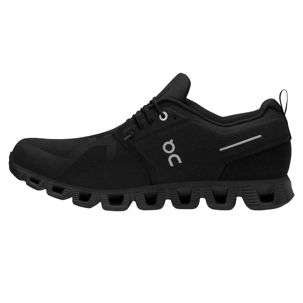 Men's Cloud 5 Waterproof Running Shoe- All Black- Regular (D)