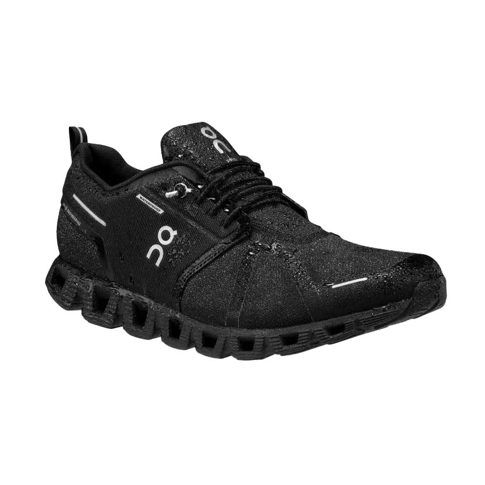 Men's Cloud 5 Waterproof Running Shoe- All Black- Regular (D)