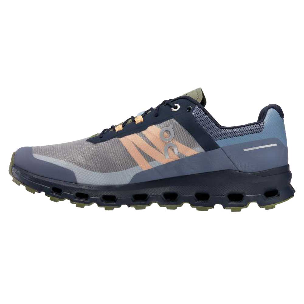 Men's Cloudvista Trail Running Shoe- Midnight/Olive- Regular (D)