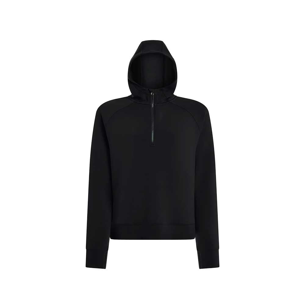 Women's Karo 1/2 Zip Hooded Sweat - Black
