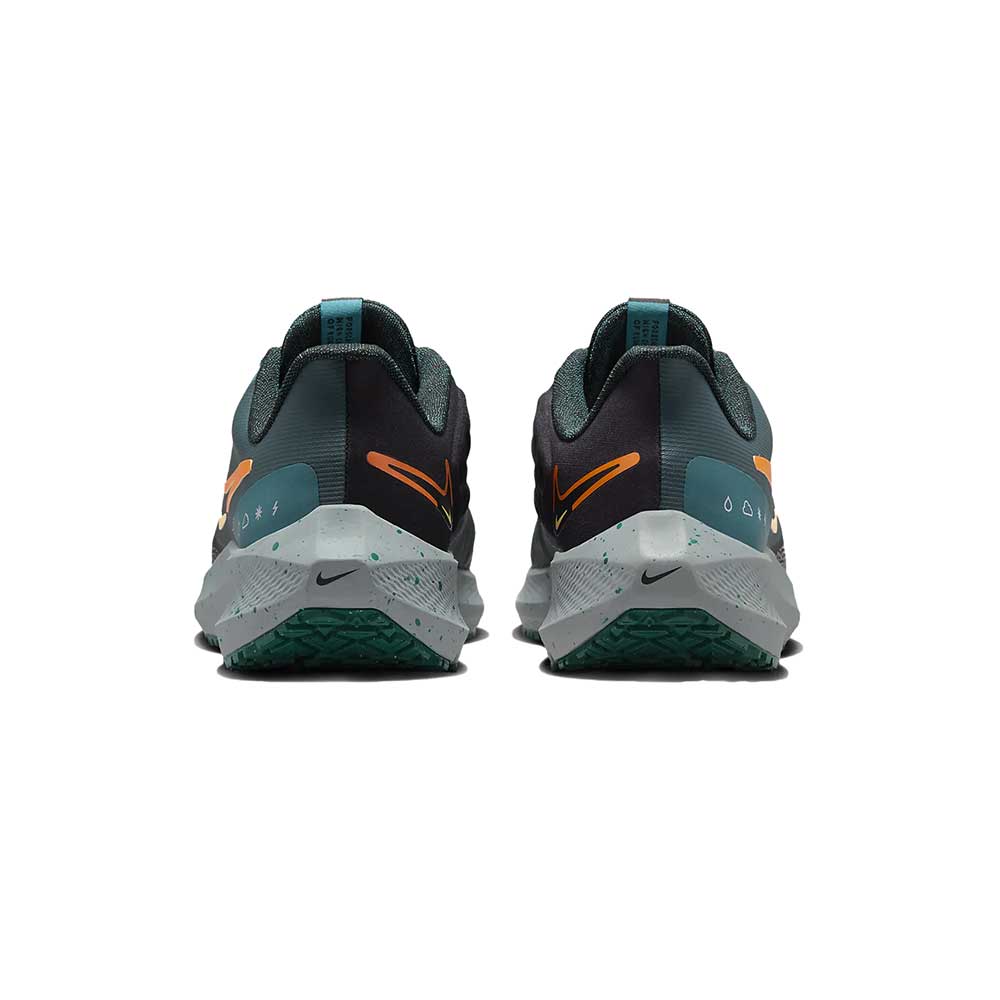 Men's Pegasus Shield Running Shoe - Deep Jungle/Safety Orange - Regular (D)