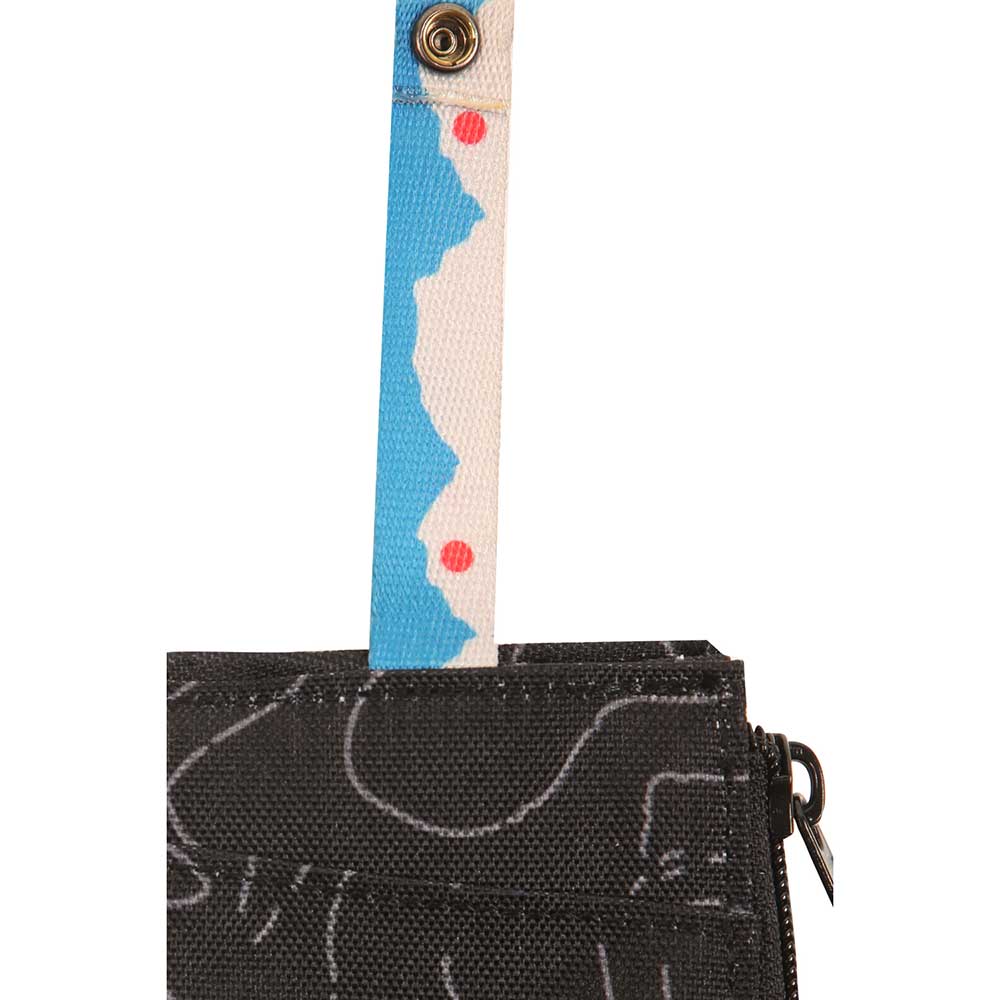 Clipper Card Case - Black Topo