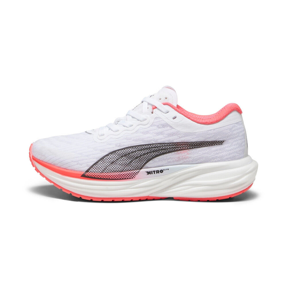 Women's Deviate Nitro 2 Running Shoe - Puma White/Fire Orchid/Icy Blue- Regular (B)