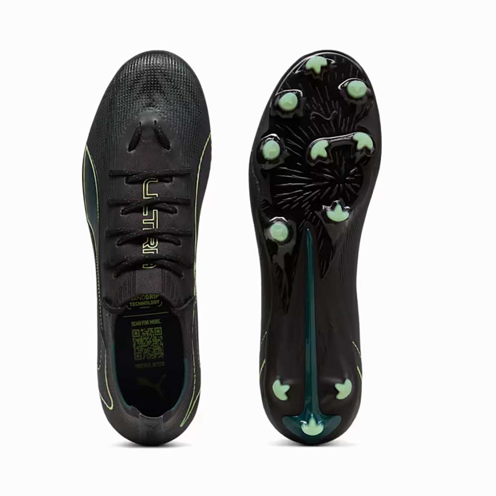 Ultra 6 Pro FG/AG Soccer Cleat - Puma Black/Fizzy Light/Green Terrain - Regular (D)