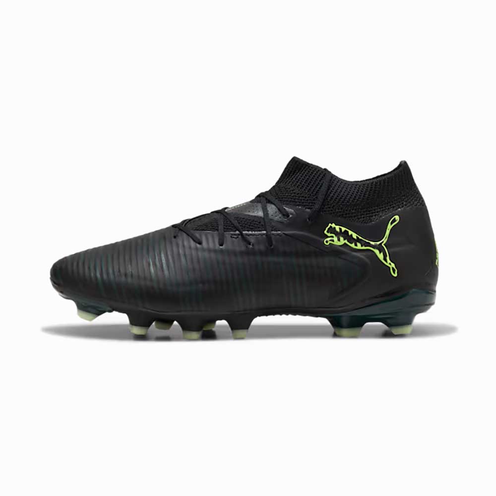 Men's Future 8 Pro FG/AG Soccer Cleat - Puma Black/Fizzy Light/Green Terrain - Regular (D)