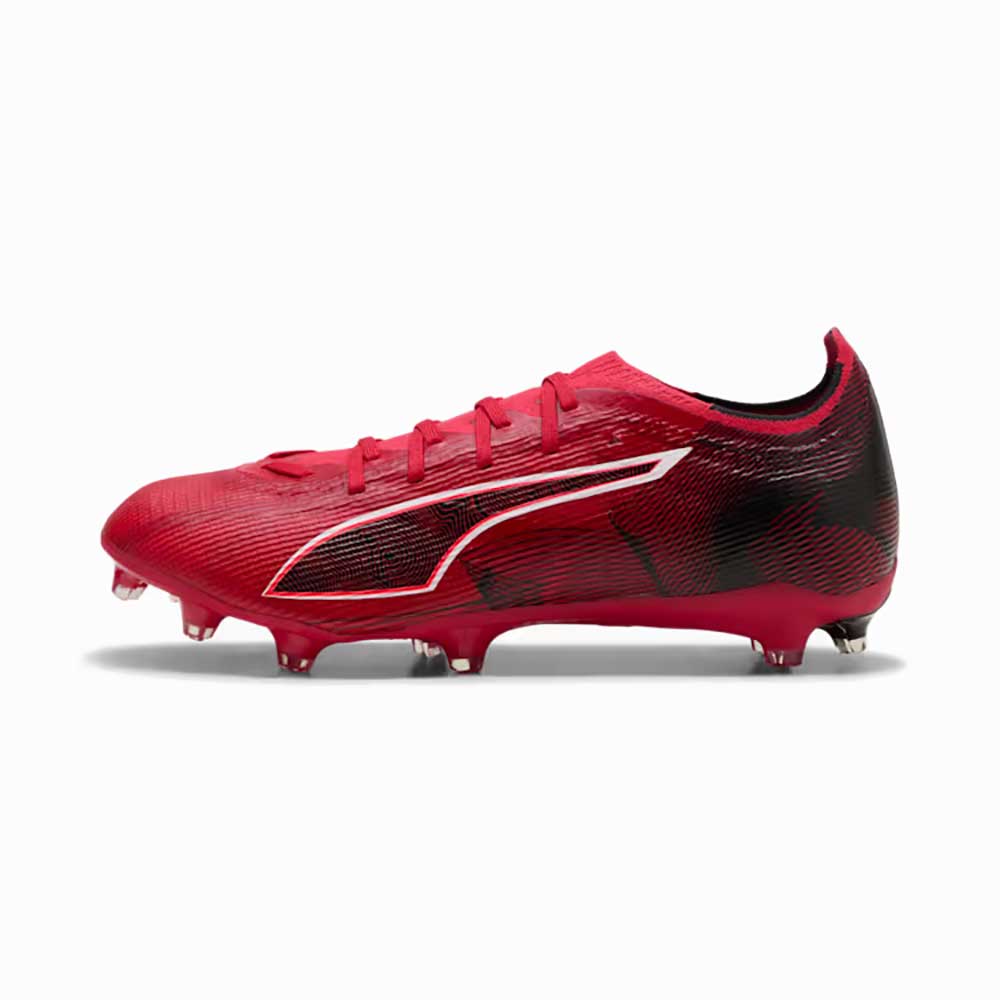 Men's Ultra 6 Match CP FG/AG Soccer Cleat - Puma Black/Fast Red/Fire Orchid - Regular (D)
