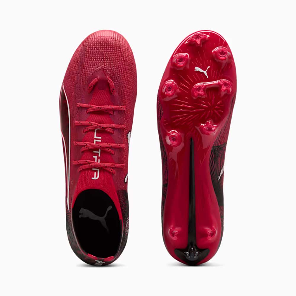 Men's Ultra 6 Pro CP FG/AG Soccer Cleat - Puma Black/Fast Red/Fire Orchid - Regular (D)