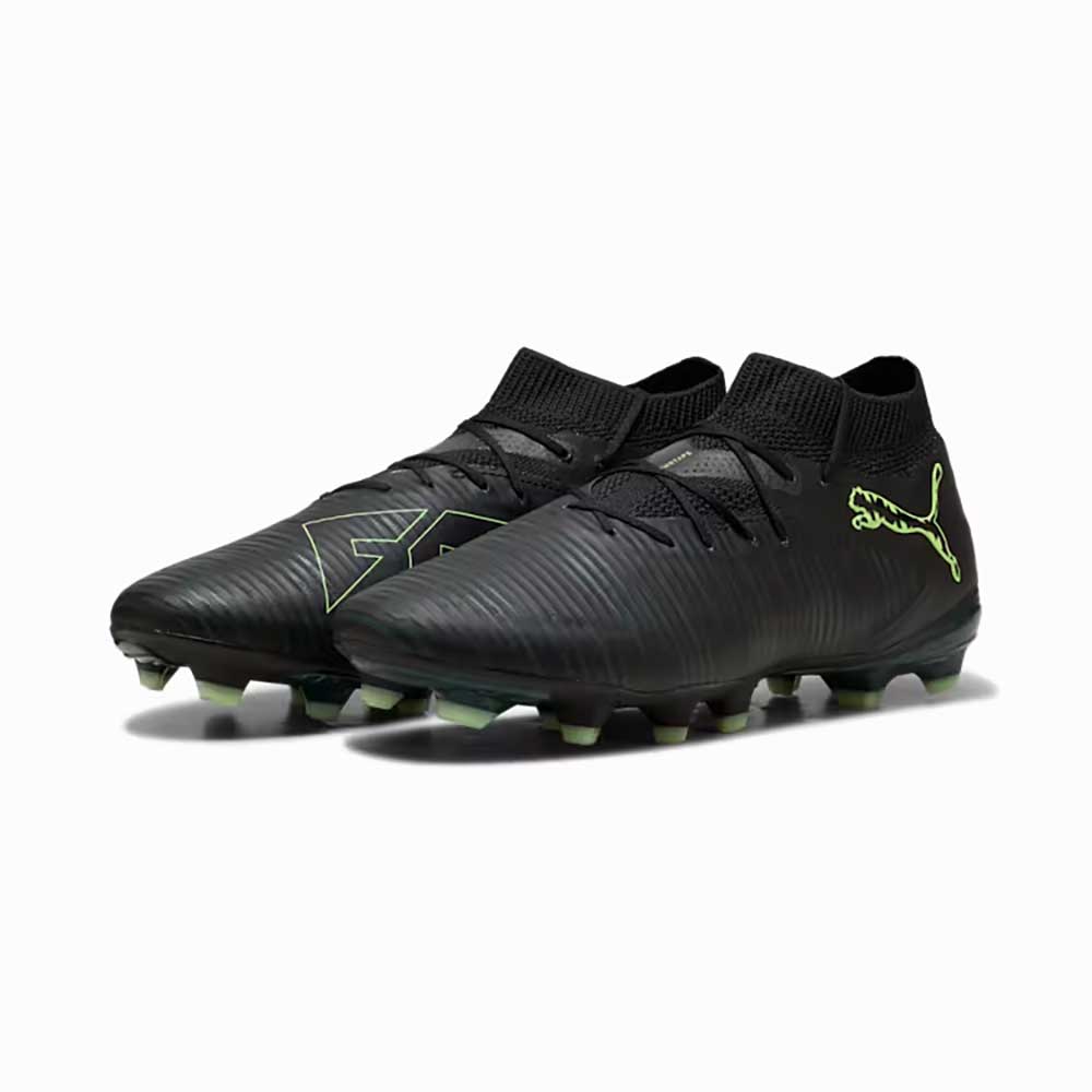 Men's Future 8 Pro FG/AG Soccer Cleat - Puma Black/Fizzy Light/Green Terrain - Regular (D)