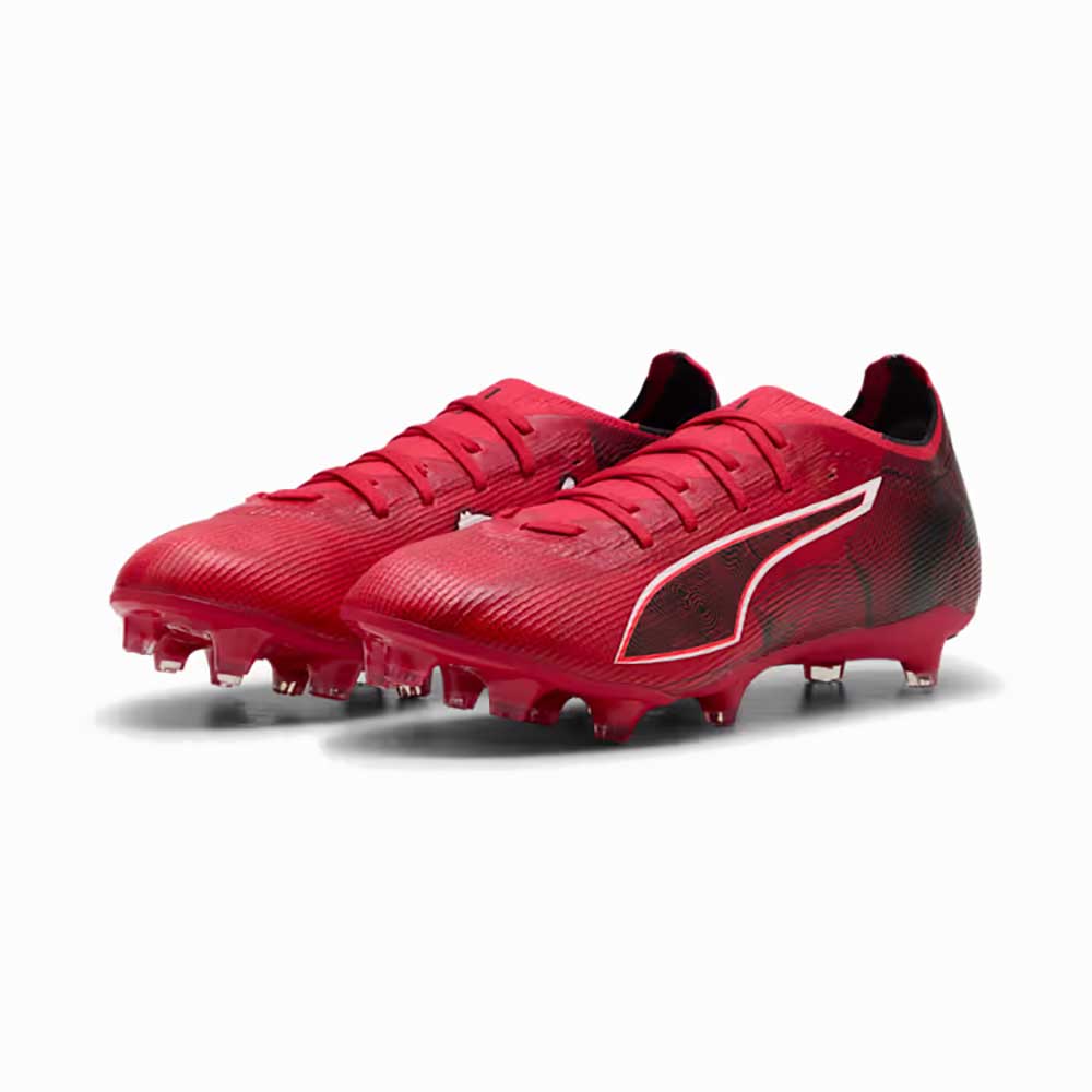 Men's Ultra 6 Match CP FG/AG Soccer Cleat - Puma Black/Fast Red/Fire Orchid - Regular (D)